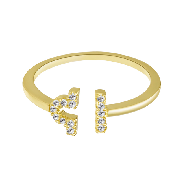 Gold Silver Color Zodiac Rings for Women Men Personality Trendy Zircon 12 Constellations Rings Friendship Jewelry Gift