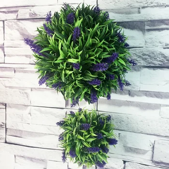 

2pcs Artificial Grass Ball Hangnig Plant Ball Simulated Grass Landscaping Plant