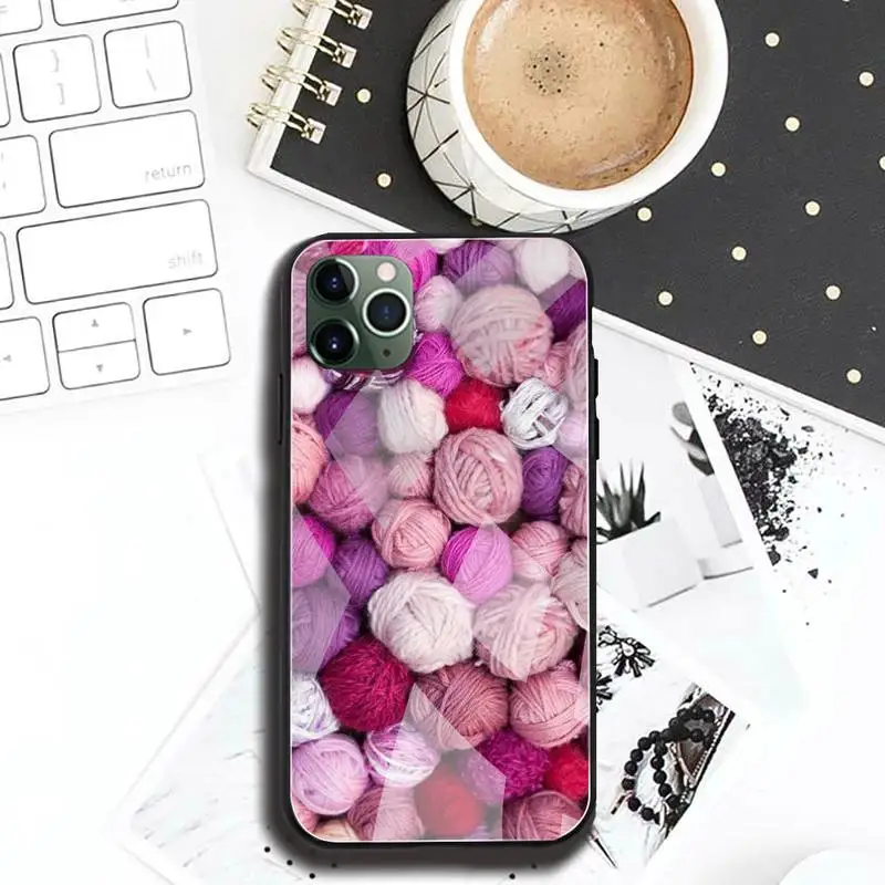 otterbox symmetry Sợi Đan Họa Tiết Ốp Lưng Điện Thoại Kính Cường Lực Cho iPhone 11 Pro XR XS MAX 8X7 6S 6 plus SE 2020 Ốp Lưng kate spade phone case Cases For iPhone