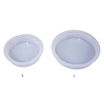 

Crystal Epoxy Resin Mold Round Ornament Base Casting Silicone Mould Handmade DIY R9JE