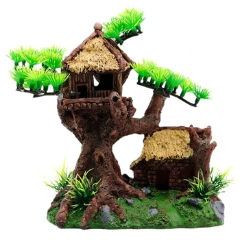 

Ornaments Rockery Aquarium Fish Tank Landscaping Decoration Vintage Home Resin Hideaway Shrimp Breeding Shelter Multiple