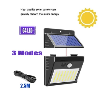 

PIR Motion Sensor Wall Light 64/30 LED Solar Energy Street light Outdoor Waterproof Yard Path Home Garden Solar Power Lamps opti