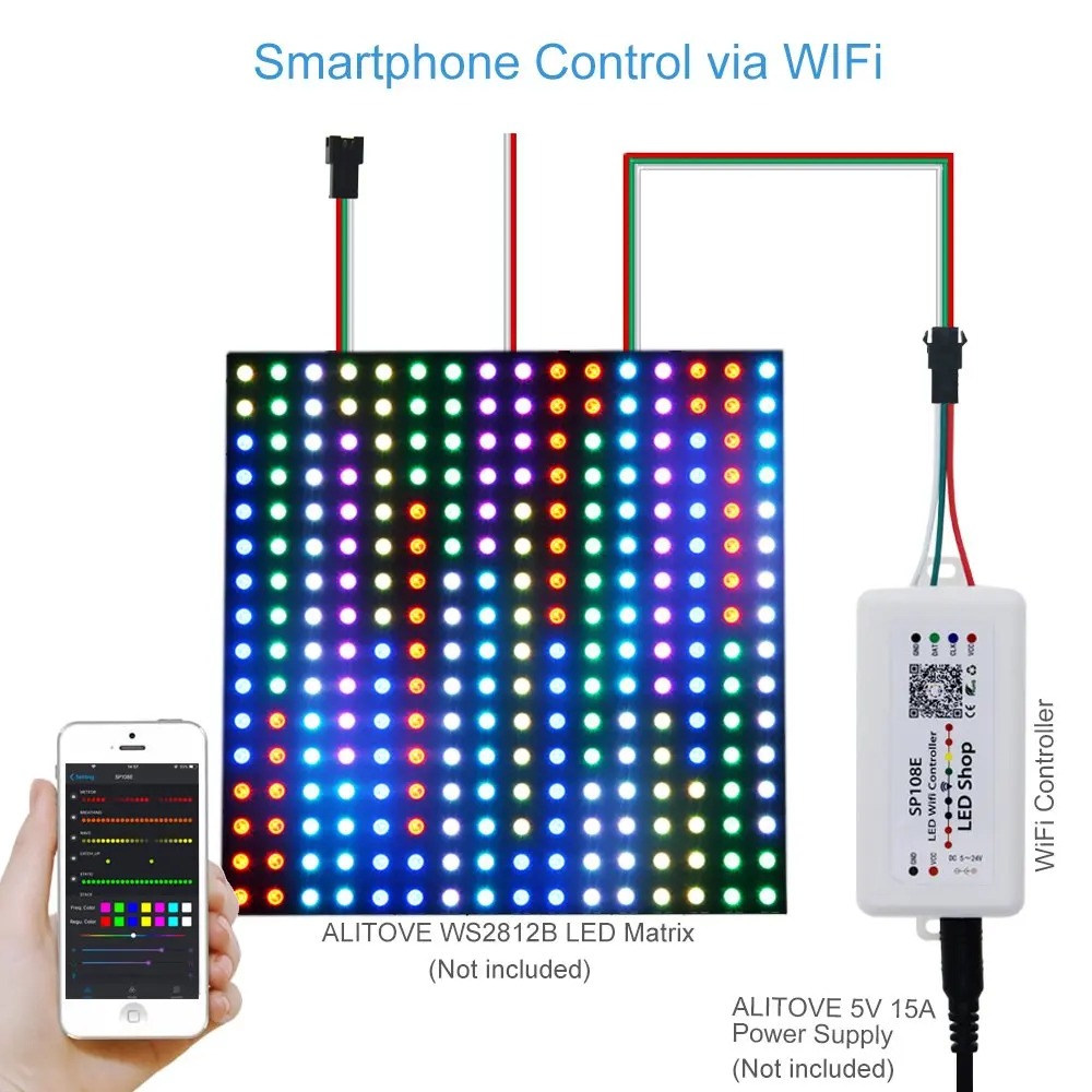 Светодиодный пиксель регулятор линейного светильника SP110E Bluetooth SP106E SP107E музыка Wi-Fi пульт дистанционного управления для WS2811 WS2812B APA102 WS2801