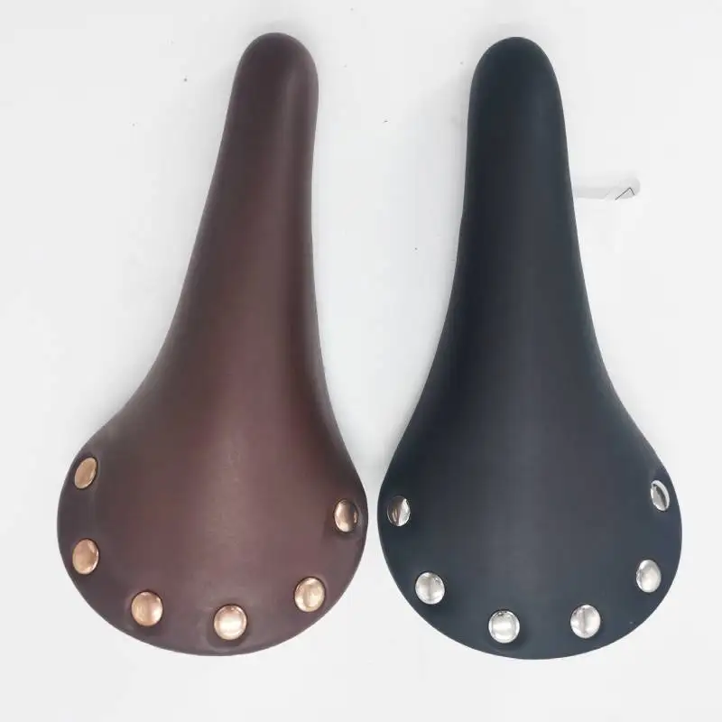 Selle De Bicyclette Rétro Cuir Vélo Selle Coussin Confortable Route Vtt