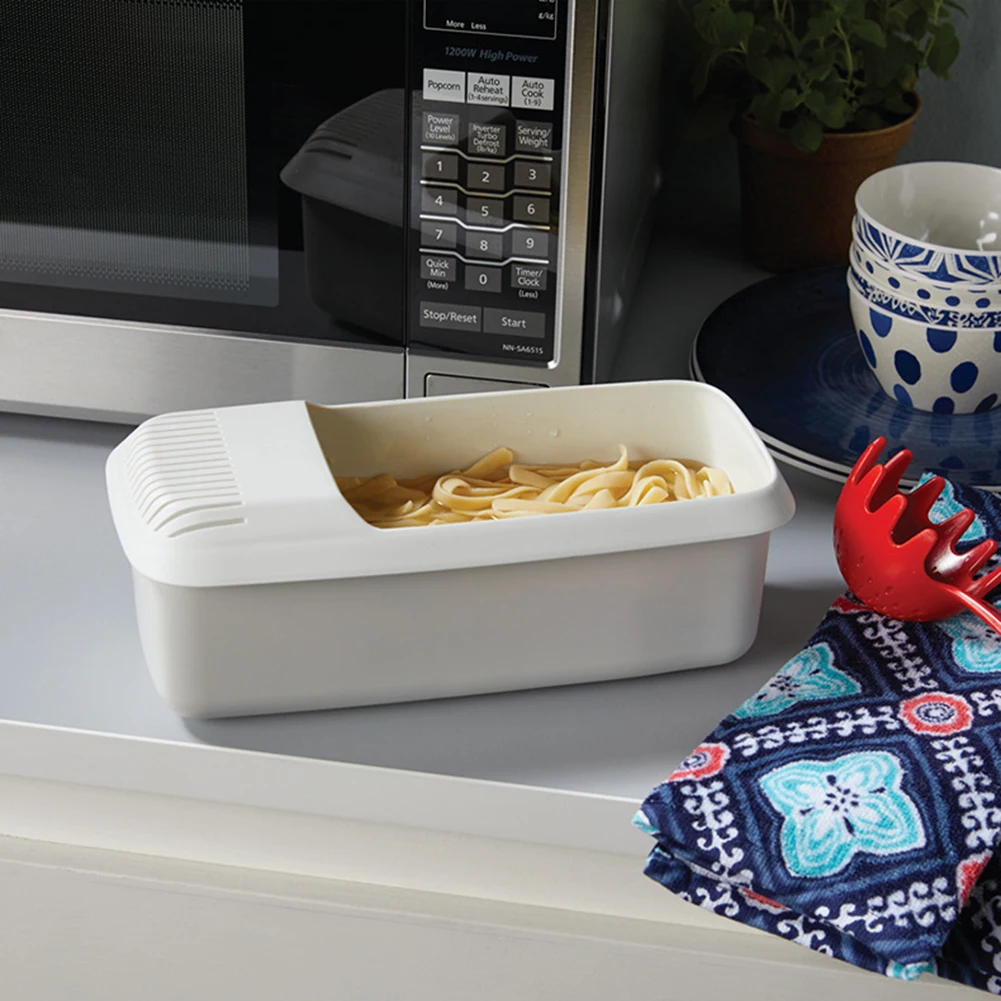 Microwave Pasta Cooker Noodle Maker Case Noddle Bowl Heat Resistant
