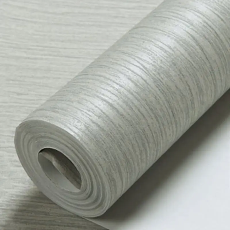 

Simple plain non-woven wallpaper, gray stripes non - self - adhesive wallpaper,