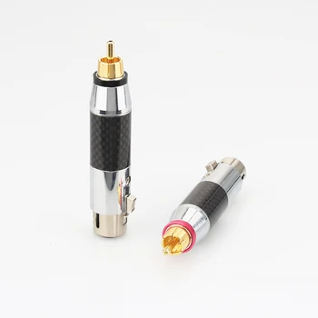 

High Quality 2XAudiocrast XLR 3 Pin Female to RCA male Audio Jack Adapter Plug Connector RCA Phono Male Plug Audio Interconnects