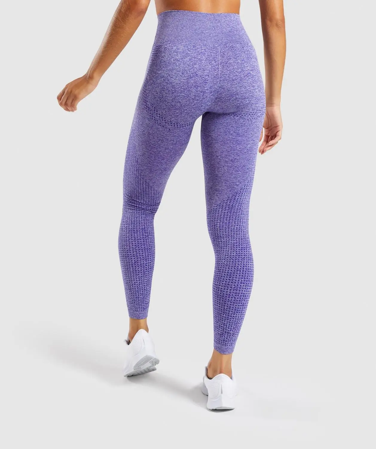 Высокая талия Бесшовные Леггинсы Спорт Фитнес Йога Брюки Спортивная одежда для женщин тренажерный зал - Цвет: purple Legging