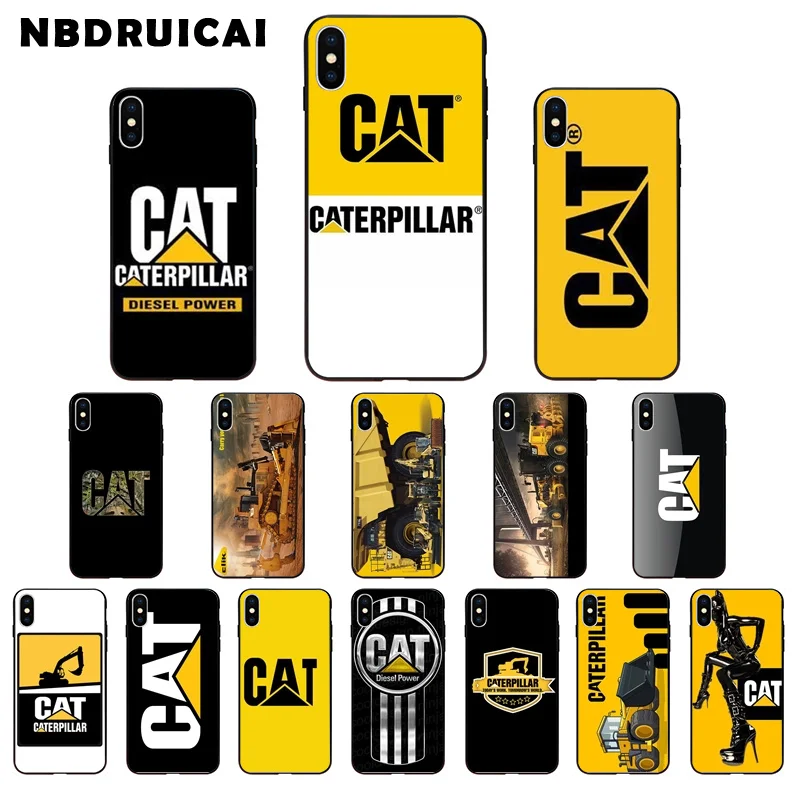 Мягкий силиконовый чехол для телефона NBDRUICAI с логотипом гусеницы из ТПУ iPhone 11 pro XS