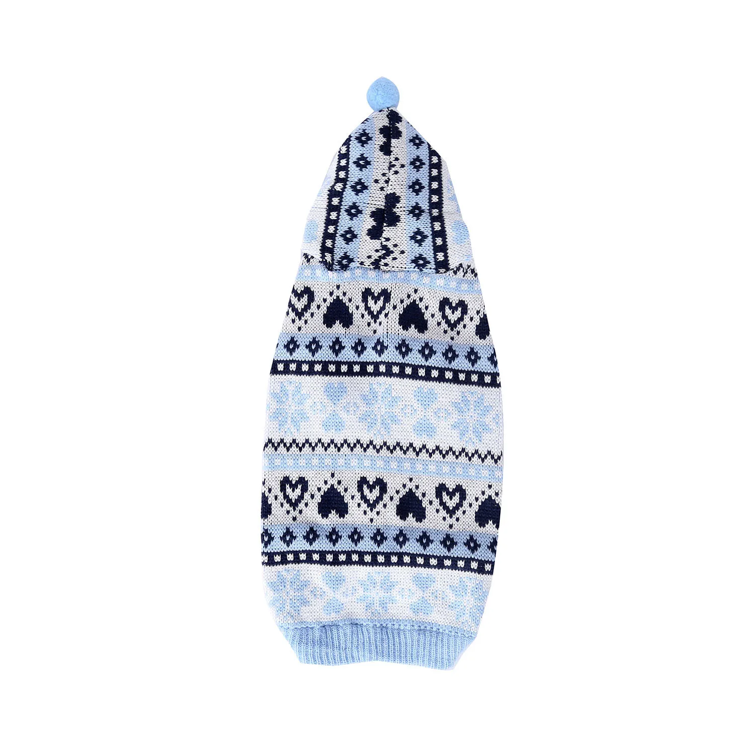 Blue love snow cap Свитер для собак, осенняя камуфляжная шапка для питомцев, с ромбовидной решеткой, снежинка, Одежда для питомцев - Цвет: Blue love snow cap