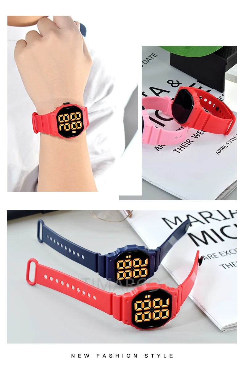 2021 Men's Watch LED Digital Watch for Men Women Sports Army Military Wristwatches Simple Silicone Electronic Cock Reloj Hombre