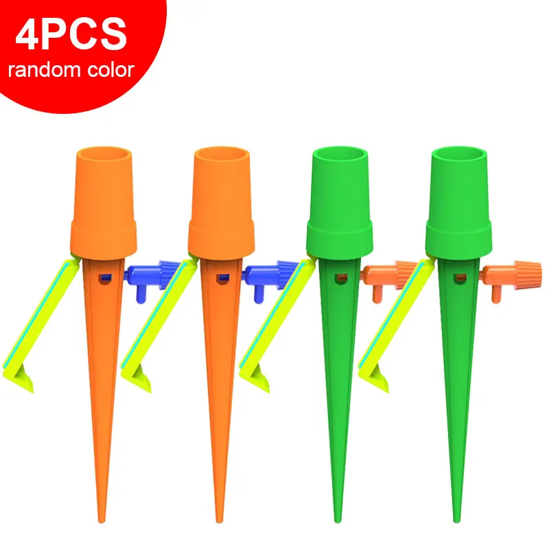 4PCS Random Color Автоматический полив Оросительная Система садовое растение цветок капельный полив для полива бытовой воды бутылка капельного орошения инструмент - Цвет: 4PCS Random Color