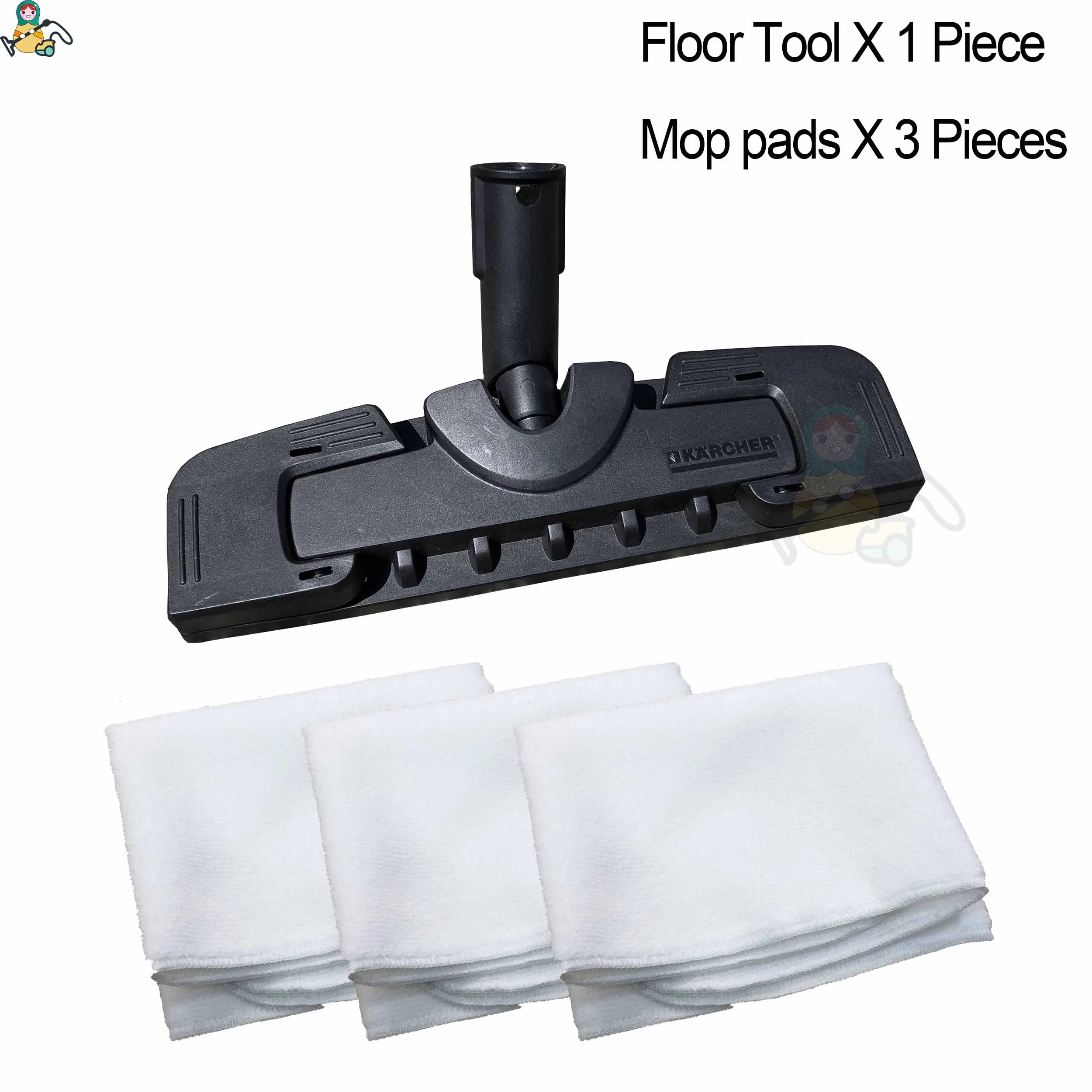 

Replacement spare parts Mop pads floor tool for Karcher SC1 SC2 SC3 SC4 SC5 4.130-018.3 FLOOR TOOL COMFORT FOR STEAM CLEANER
