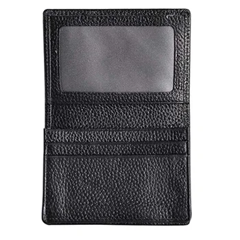 

Leather Business Card Holder Name Card Case Credit Card Wallet with ID Window Blocking