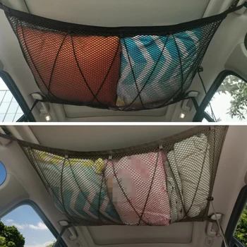 

Portable Car Trunk Storage Standard Car Ceiling Storage Net Pocket-Universal Car Roof Interior Cargo Net Bag With Zipper12