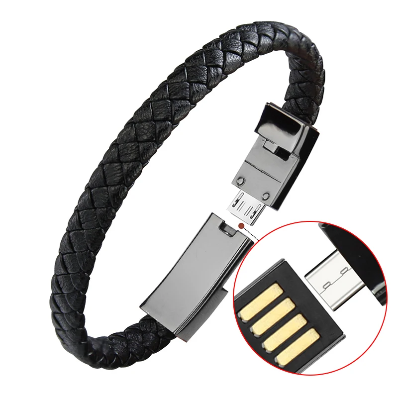 Портативный браслет кабель передачи данных 5 V/2.4A Быстрый Micro Зарядка через usb Тип Кабеля C Зарядное устройство мобильный телефонный кабель для зарядки и передачи данных для samsung Xiaomi huawei