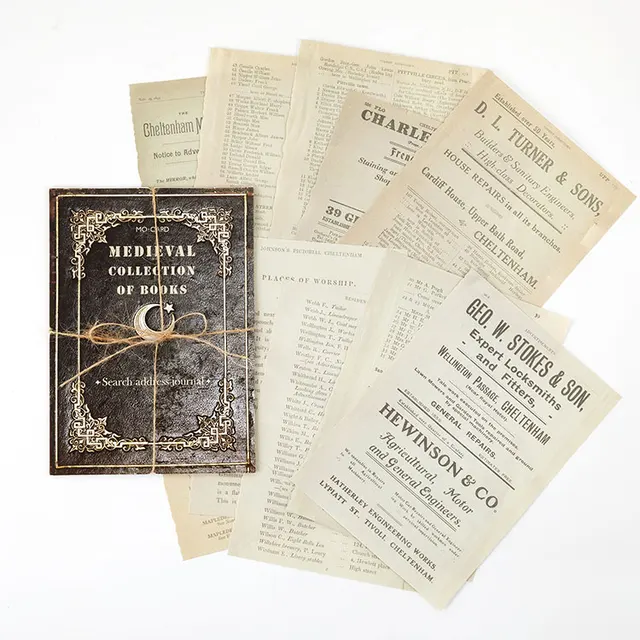 Mr.paper 10 Designs Antique Medieval Record Letter Scrapbooking/Card Making/Journaling Project DIY Retro Hangtag with Hole Cards G