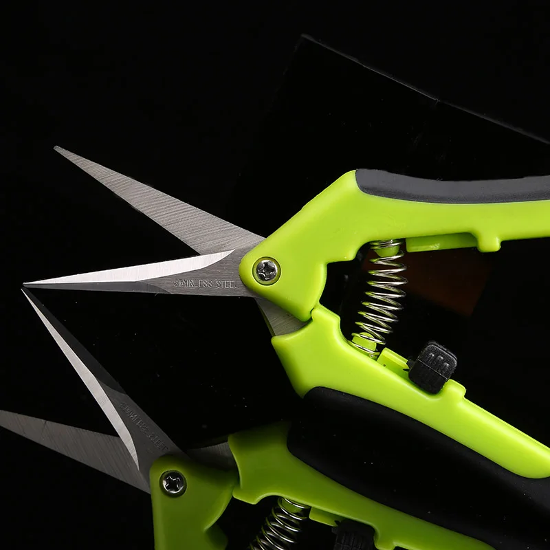 Garden Pruning Shears Stainless Steel Fruit Picking Scissors Household Potted Trim Weed Branches Small Scissors Gardening Tools
