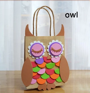 owl Антистрессовые Пазлы животные SewingToy для детей Сделай Сам экологичный граффити мешок детский сад ручная роспись материалы Рождество - Цвет: owl