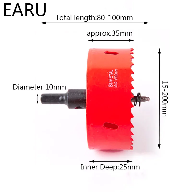 Scie Cloche 75mm Placo Universelle M42 HSS Bi-Métal HSS Fraise Cloche Bimetal Pour Le Metal Mince Les Panneaux De Pvc Gypse Boisaafgvc 90921285