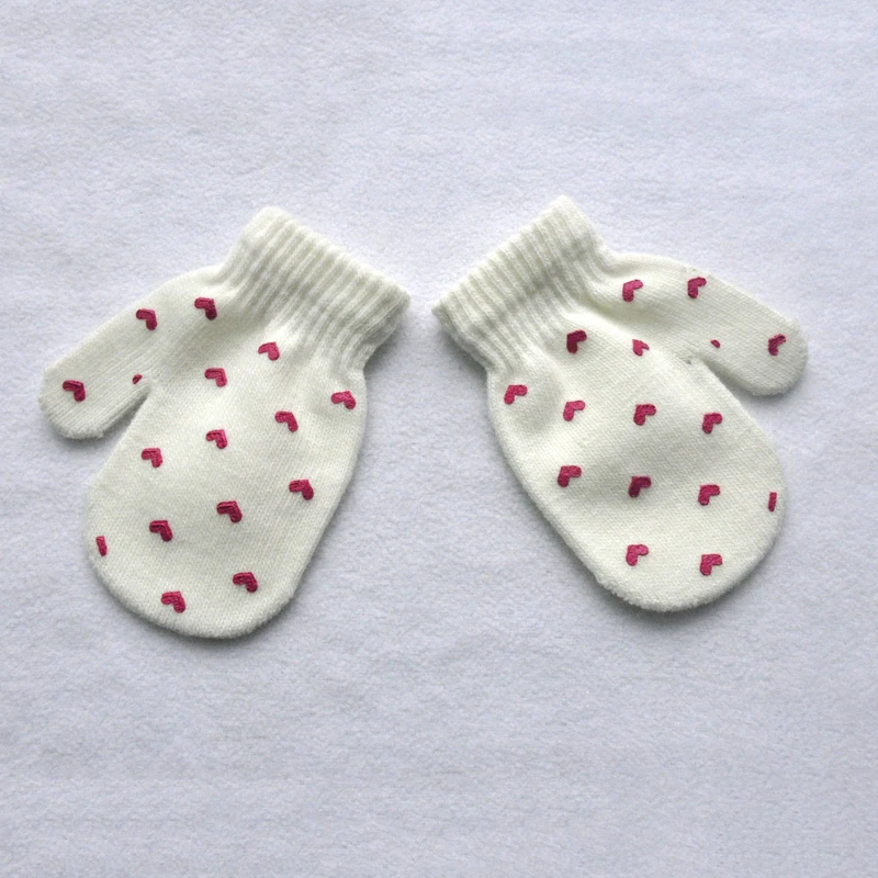 BalleenShiny Baby Knitted Gloves For Boys&Girls Solid Color Thicken Fluffy Gloves Toddler Warm Mittens Winter Accessories