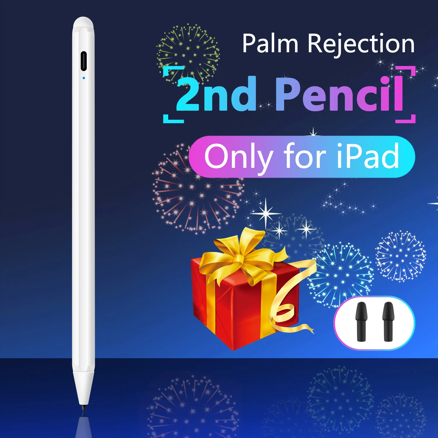 

Upgraded Stylus Pen with Palm Rejection for 2019 iPad Pro 12.9 11 inch 10.2 / 2018 6th 9.7 / Air 3 / Mini 5 For Apple Pencil 2