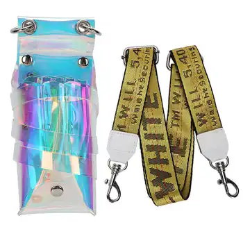 

Multi-Functional Scissors Waist Bag Hair Clip Comb Hairdressing Tool Storage Bag Transparent Gradient Barber Accessories