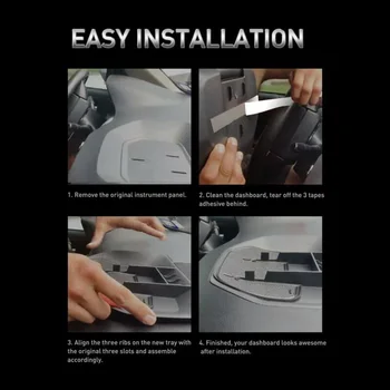 

Car Accessories Storage Box For Toyota Tundra 2014-2019 Non-slip Black Interior Tray