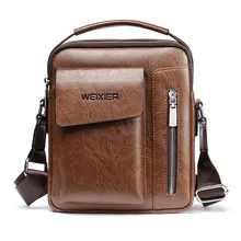 

Casual Men Shoulder Bag Vintage Crossbody Bags High Quality Male Bag PU Leather Handbag Capacity Men Messenger Bags Tote Bag