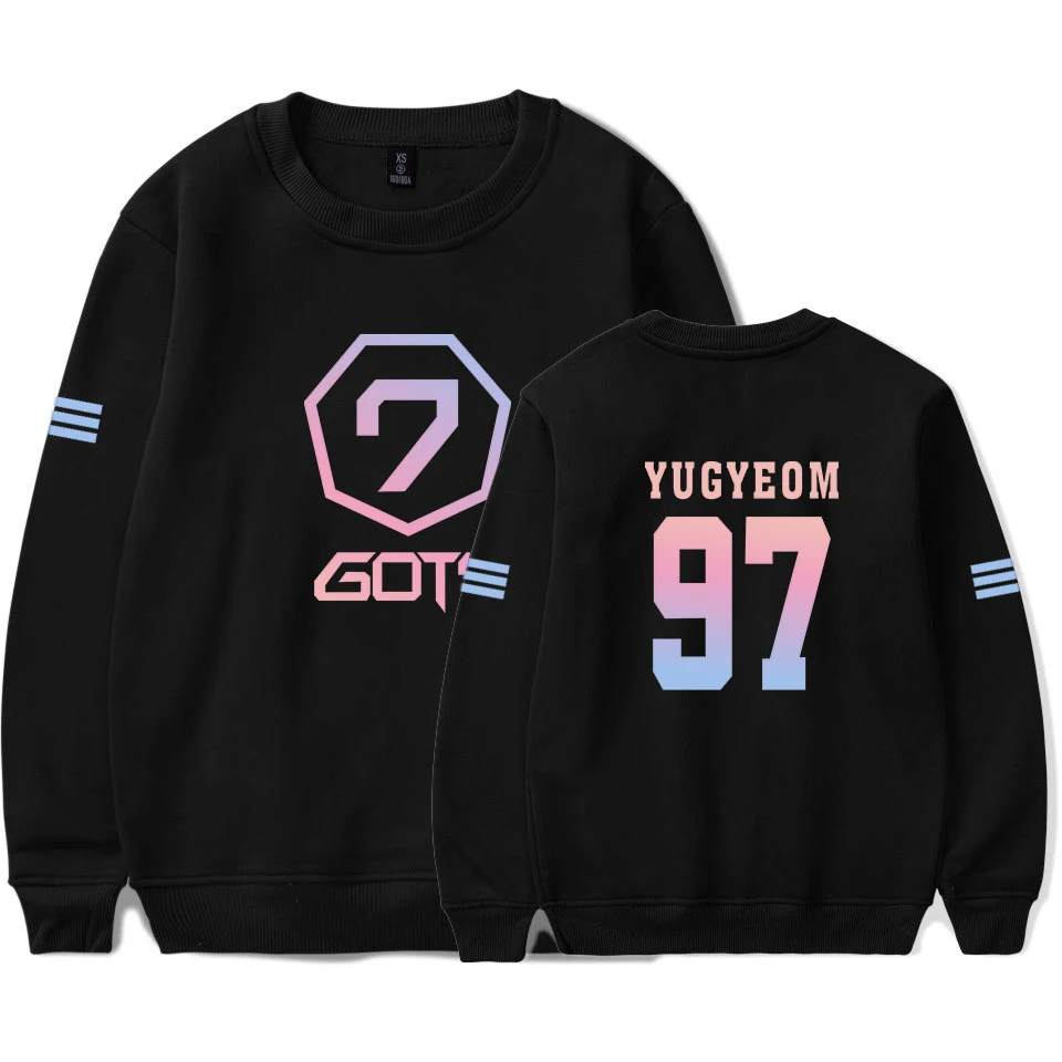 GOT7 Женская и мужская толстовка с капюшоном Harajuku Мужская/женская уличная Толстовка с длинным рукавом хип-хоп размера плюс одежда Прямая поставка
