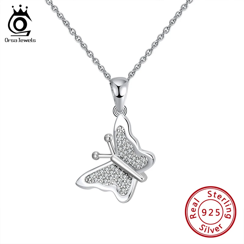ORSA JEWELS кулон в виде милой бабочки серебро 925 пробы животного романтическое
