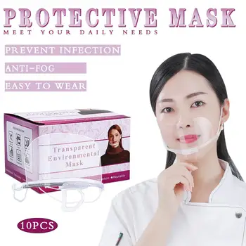 

Transparent Mouth Face Masks Anti-droplets Plastic Cover Face Shield Stop The Flying Spit Prevent Kitchen Specialty Tools