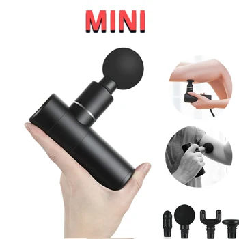 

Mini Size Electric Body Massage Machine Gun 4 Vibration Speeds Handheld for Fitness Athletes Muscle Pain Relief Portable
