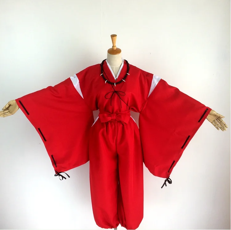 Coshome аниме Inuyasha Косплей костюмы Красный японское кимоно мужской халат костюм W