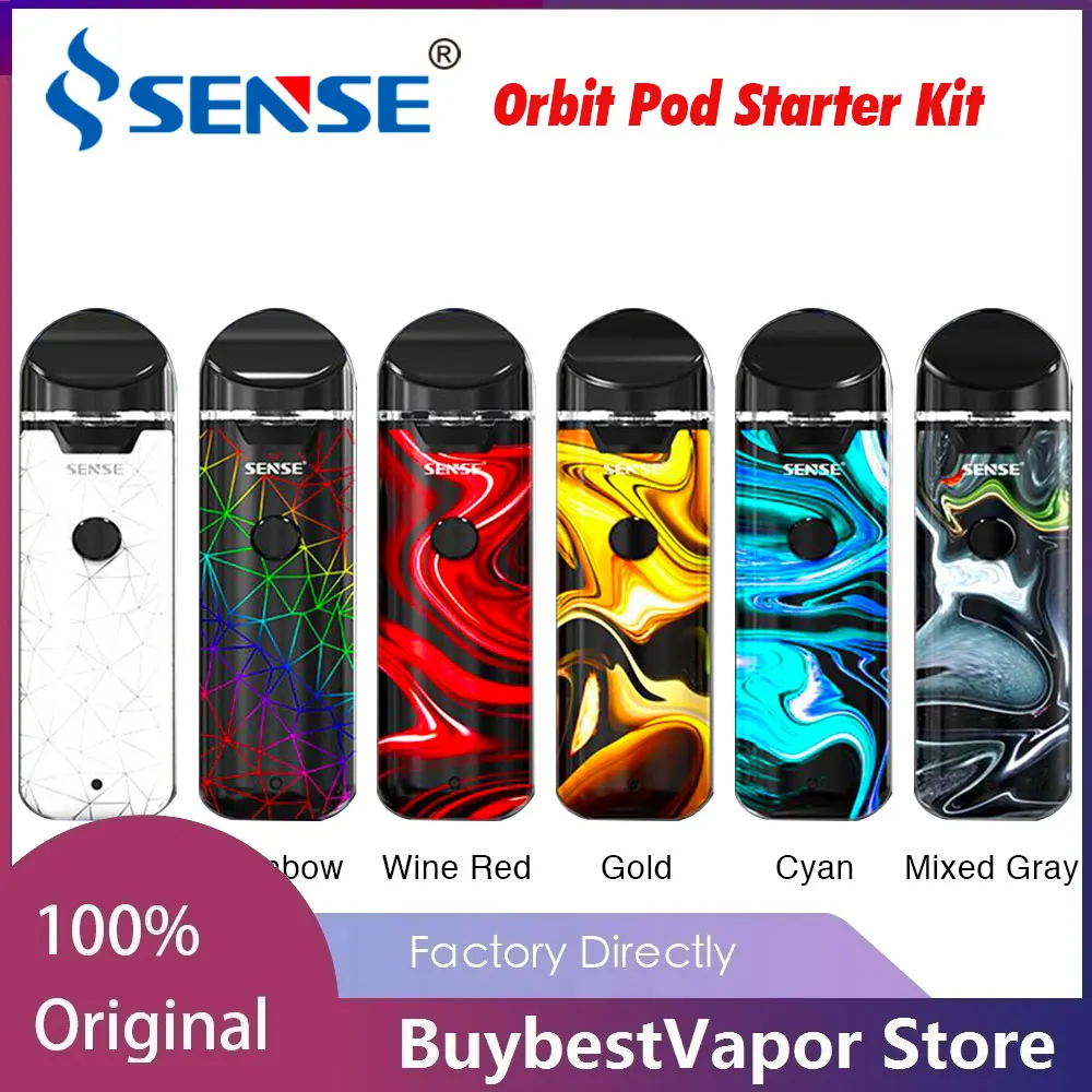 Оригинальный чувство орбиты Pod Vape комплект с 1100 мАч батарея и 2 5 мл для DL & MTL