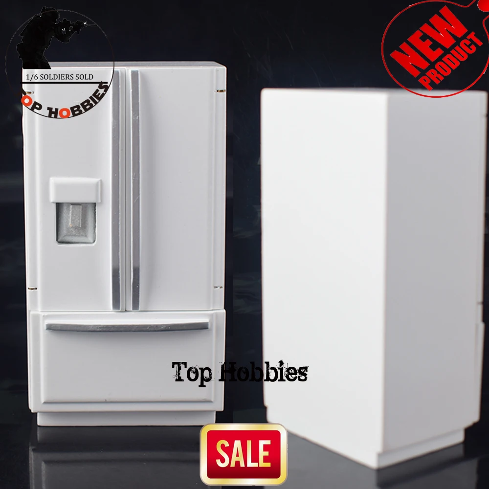 Mini Fridge Dollhouse Accessory White Furniture Refrigerator For  SP 