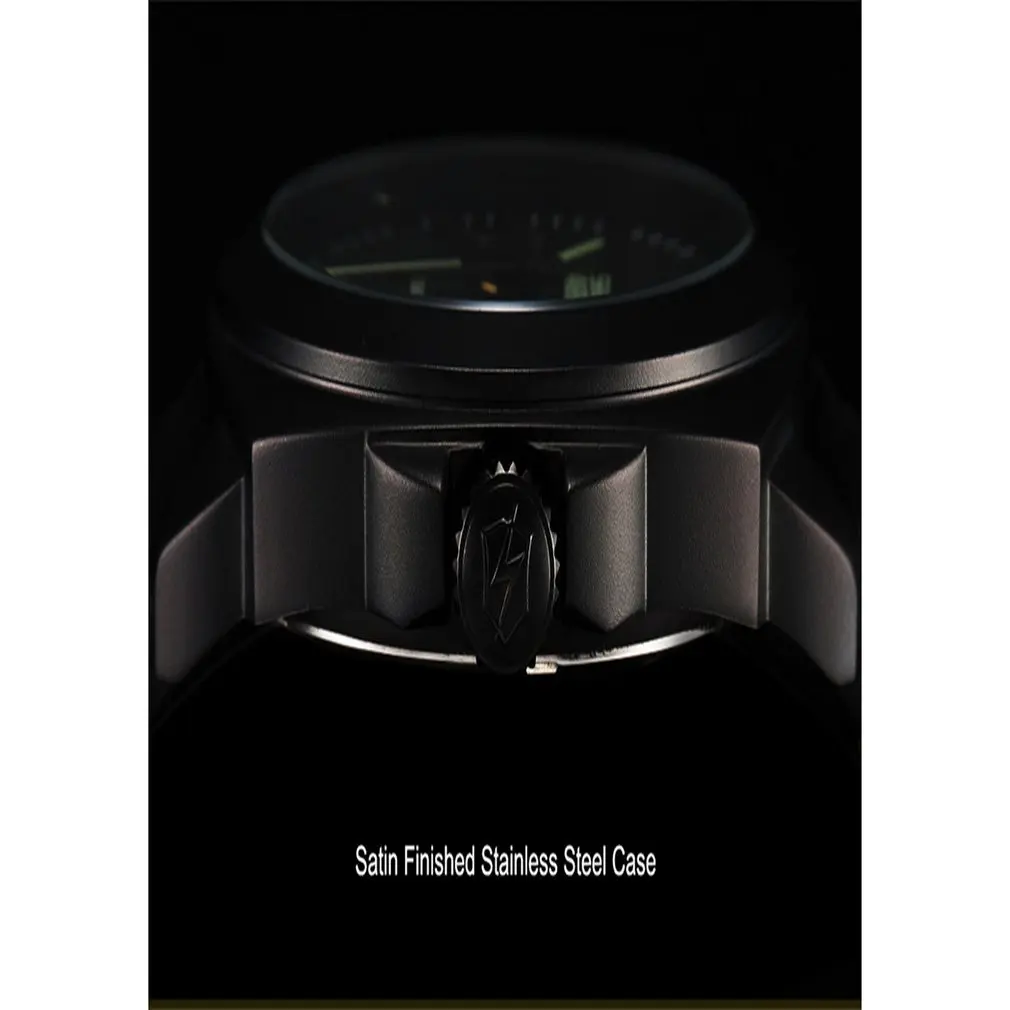 Army Shark Relogio Curren 100 м водонепроницаемые светящиеся черные часы с кожаным ремешком из нержавеющей стали военные кварцевые часы/SAW184