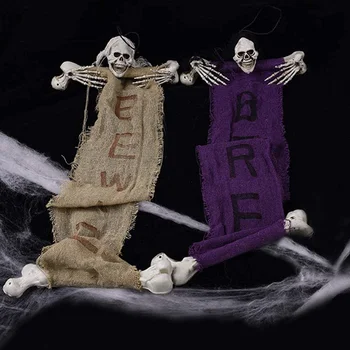 

Halloween Decoration Prop Hanging Skull Skeleton Ghost Door Hanging Skull Halloween Haunted House Horror Decoration