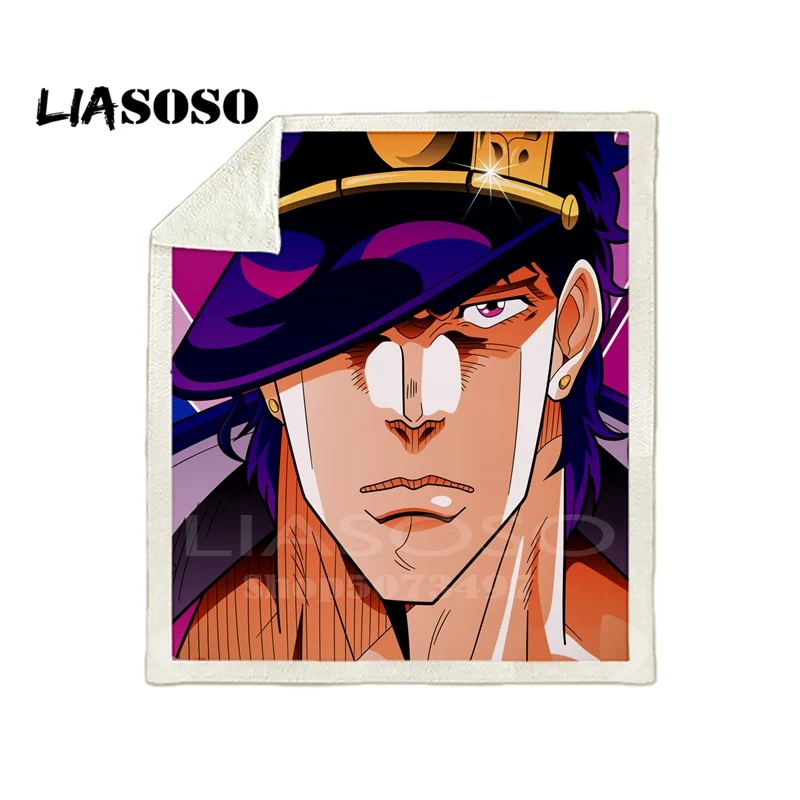 8 Аниме JoJo причудливое 3D напечатанное шерпа одеяло бархатное плюшевое Флисовое одеяло покрывало диване квилт для софы покрывало постельные принадлежности для путешествий - Цвет: 8