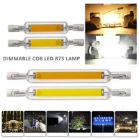 R7S Dimmable COB LED Lamp Bulb Glass Tube for Replace Halogen Light Spot Light 78mm 118mm AC110V 230V 6W 10W Energy Saving 2