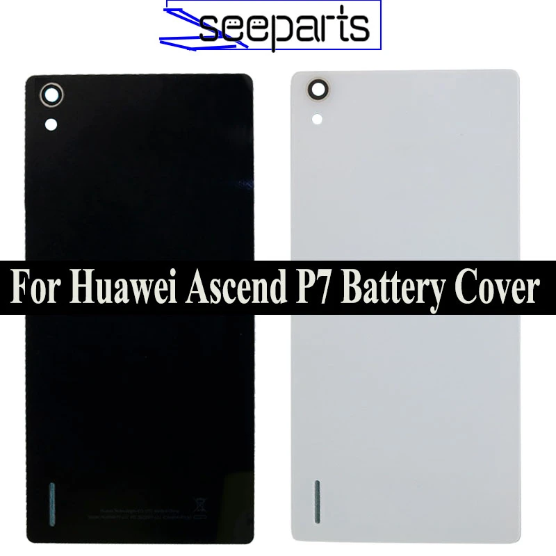 Funda trasera para Ascend P7, cubierta de cristal puerta de batería, piezas de repuesto para y carcasas para teléfonos móviles| - AliExpress