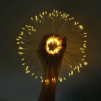

Led Copper Fireworks String Light 120/198 Leds Festival Hanging Starburst String Lights Fairy Garland christmas outdoor Lighting