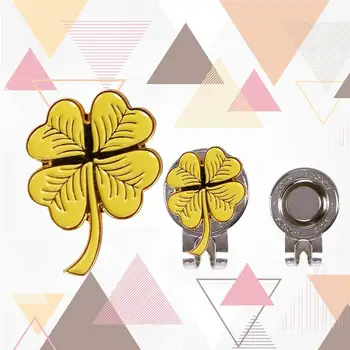 

Four Leaf Clovers Design Magnetic Golf Balls Mark With Golf Clips Supplies Hat Decoration Visor Pattern Accessories Hat Luc B3D2