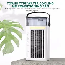 

ztgs Mini Portable Air Conditioner Multi-function Purifier USB Desktop Air Cooler Fan with Water Tank Home Mini Air Purifier