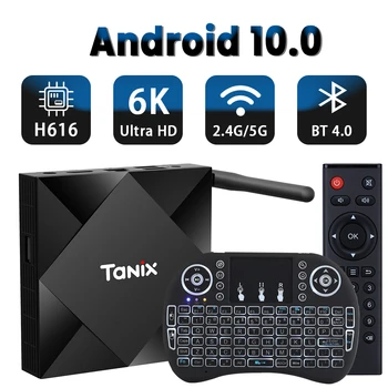 

New Tanix Android 10.0 TV Box TX6S TVBOX H616 6KGoogle Store Netflix Youtube 4GB RAM 64GB ROM Android 10 Set Top Box