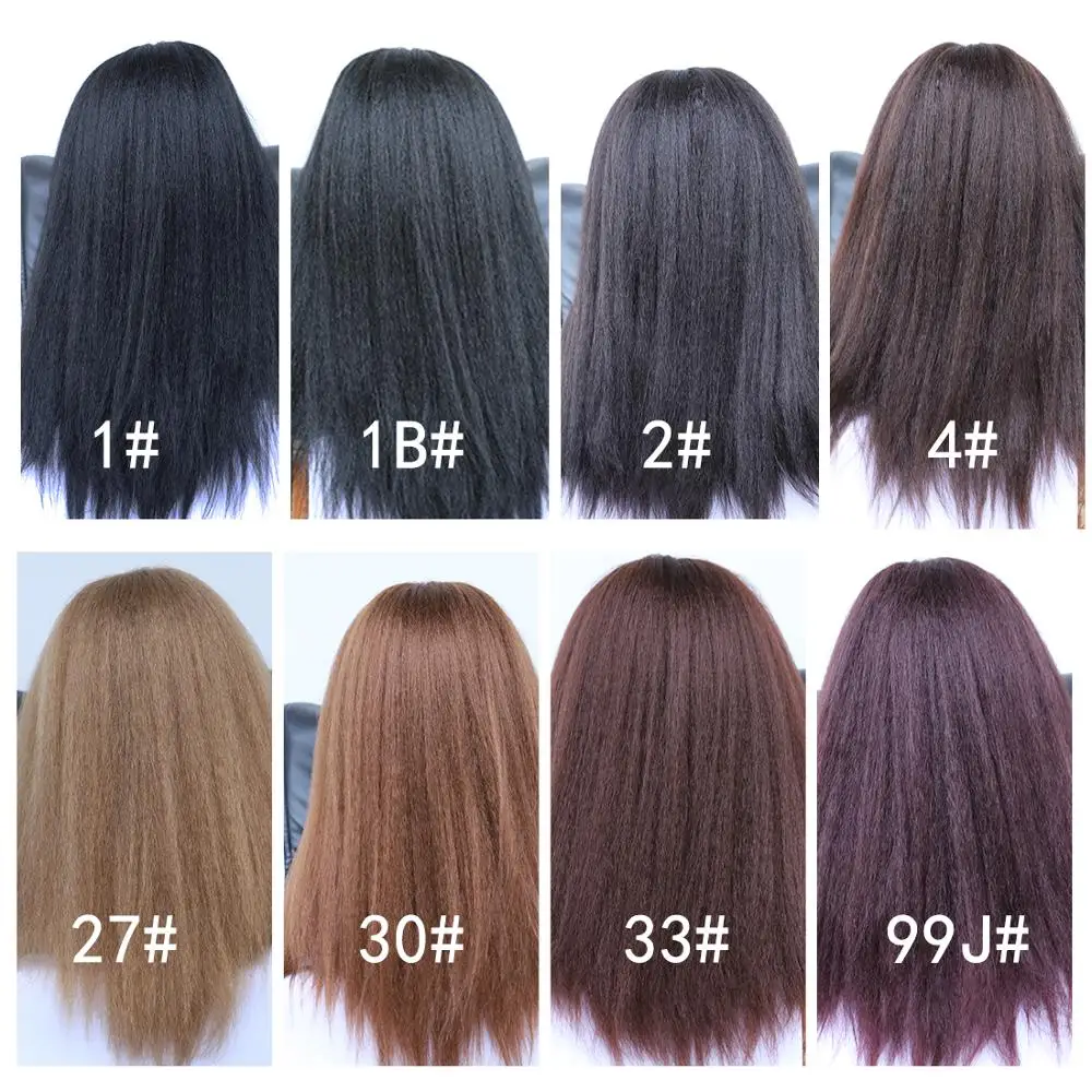Blice синтетические волосы 18-22 дюймов Длинные Яки прямой парик боковая часть без челки парики для афроамериканских женщин