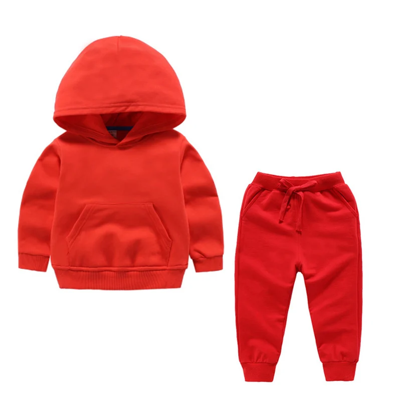 2020 Winter Cotton Clothes Set Thin Baby Boys Clothing Girls Sweatshirt Hoodie+Trousers 2 Pieces Outfits Sult Children Costume | Детская