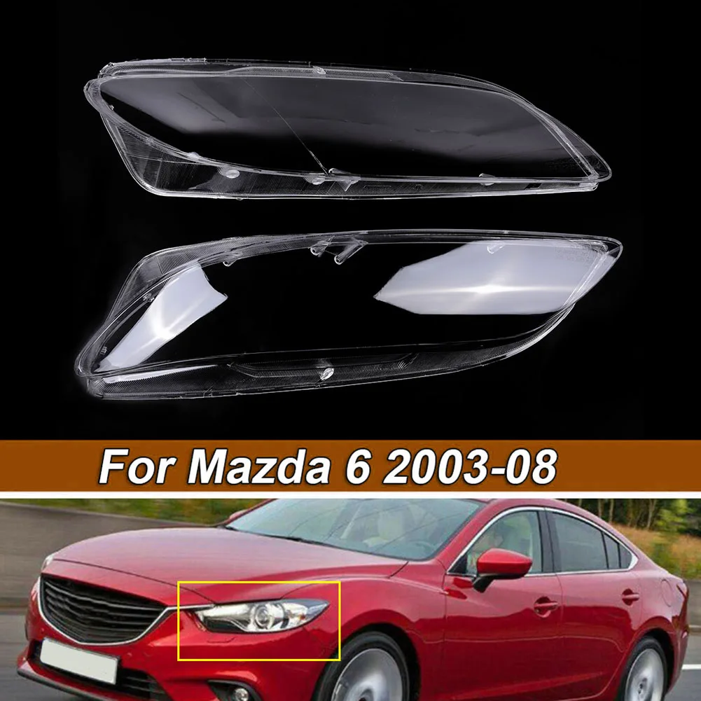 2 шт. автомобильный головной убор для Mazda 6 2003-2008 Автомобильные украшения аксессуары Замена для старых фар крышка фары объектив