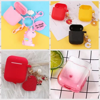 

For Xiaomi AirDots Pro For Xiaomi Mi True /Air Lite Gradient Color Transparent Protective Cover Clear silicon Earphone Case