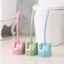 

Toilet Brush Holder Set Double-Sided Brush Head No Dead Angle Deep Cleaning Soft With Fixed Base Convenient Storage